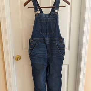 J. Crew Light and Dark Blue Denim Overalls